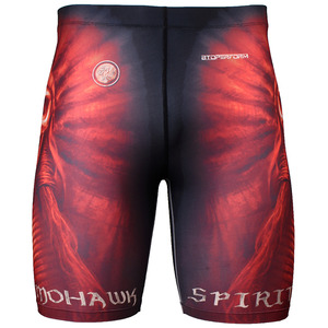 MOHAWK SPIRIT -Red [FY-302R] Full graphic compression shorts