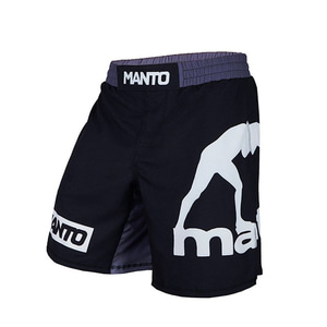 만토 파이트쇼츠 - MANTO fight shorts LOGO blackwhite