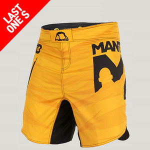 MANTO fight shorts DUAL yellow (오염30%할인)